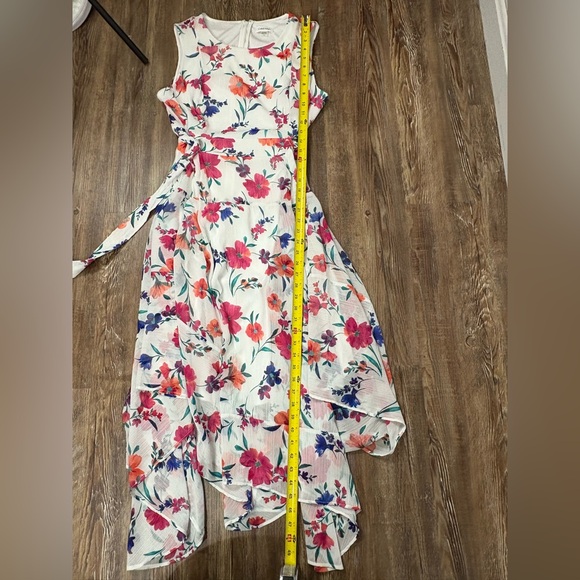 Calvin Klein Floral Midi Dress - White and Pink Floral - Picture 8 of 13